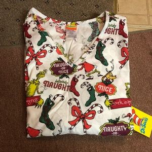 The Grinch scrub top